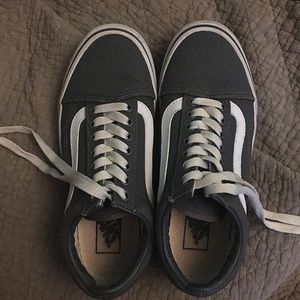 Gray old skool vans